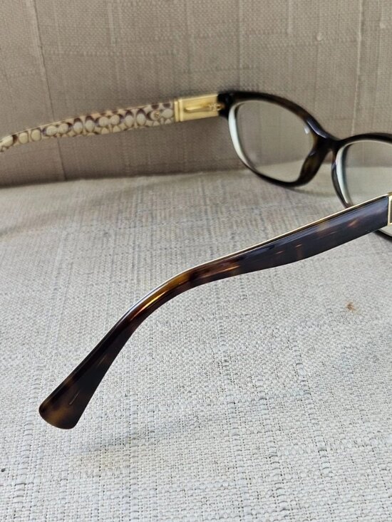 Coach Women Eyeglasses Fame EMMA HC6061 Eyewear Dark Tortoise/Sand Sig C Glasses main image 11